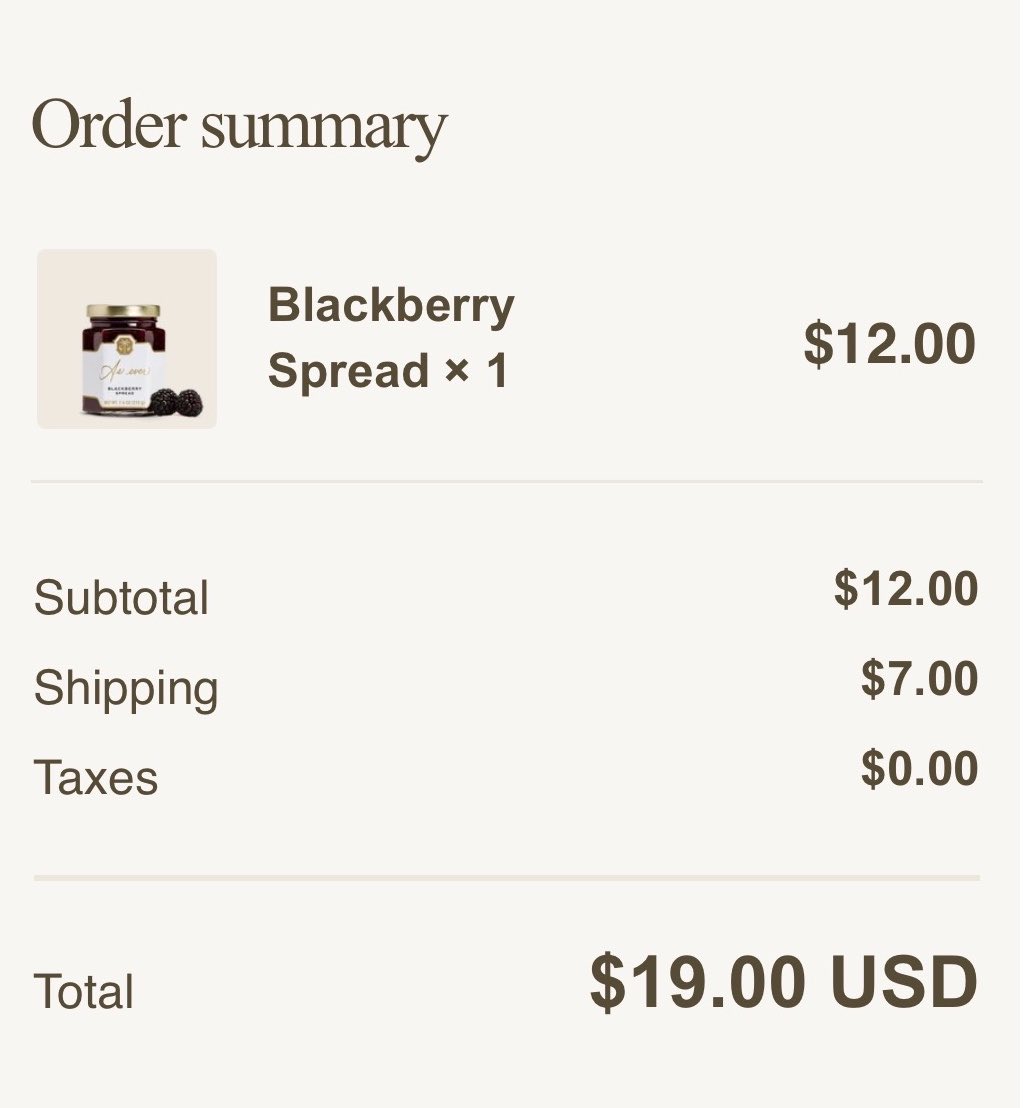 Royallyshady1's tweet photo. Ok I felt left out so I ordered some blackberry jam too. This will be my first time trying it, but I’ve heard great things about it. 

#sussexsquad
#asever 
#meghanmarkle https://t.co/5tyoVJC9YK