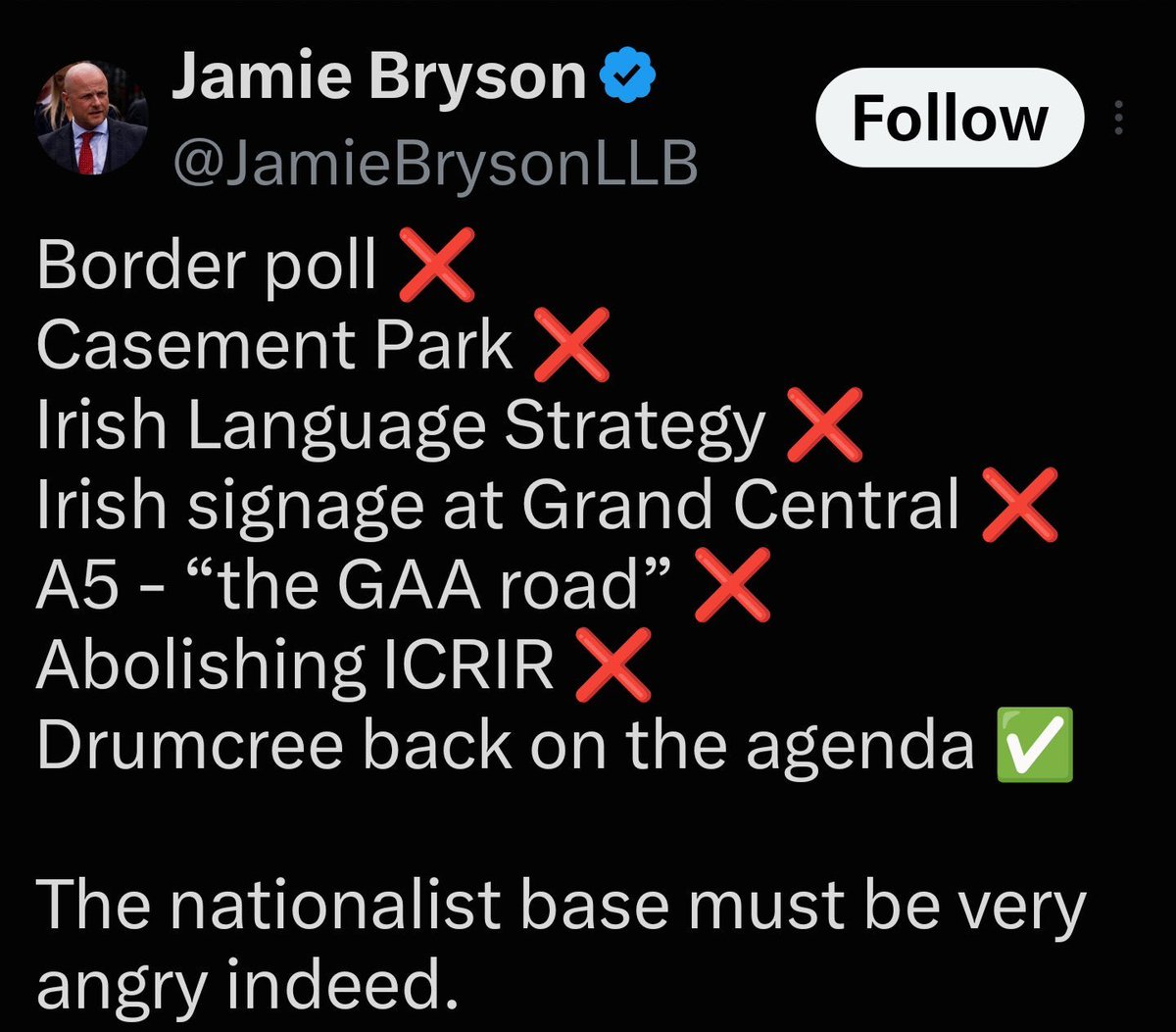 Maceroni2000's tweet photo. For all those who don't think Casement, the A5, etc isn't being blocked by unionism, get out and vote next year or this will get worse.
#Think32 https://t.co/3El2teOgrN