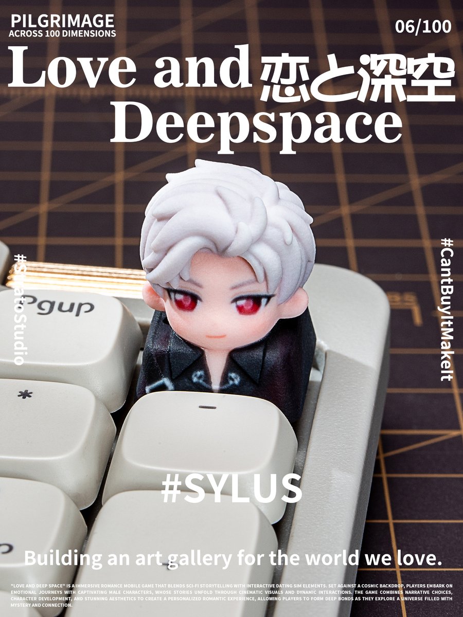 StratoStudioEN's tweet photo. [Keycap Pilgrimage] 006 / Love and Deepspace
100 stories on a fingertip canvas. A love letter sent across the endless sea of stars.
"To me, you are the most effective painkiller."
(Fan-made)
#StratoStudio #KeycapPilgrimage #LoveandDeepspace  #customkeycaps #articankeycaps https://t.co/JsnlQ3XXA5