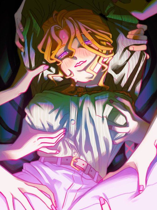 miriam_sil18419's tweet photo. *After I looked back in Ghost Alley*

NO!! WHERE ARE THEY TAKING ME!?

*With one last move,I use my stand*

Killer Queen!!

*my stand kicks your nuts,grabs it, squeezing it with absurd force*

Bye...

*the stand explodes his balls,while I die,smiling*

I never regretted it... https://t.co/qgXnBnq0lc