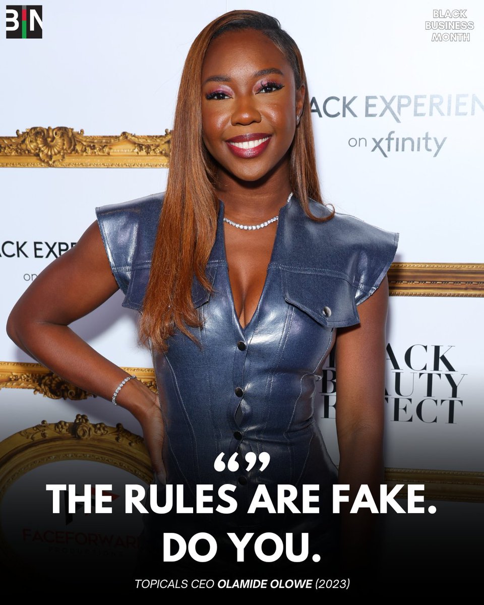 blackinfonet's tweet photo. Olamide Olowe has built her own path, on her own terms. As the CEO of Topicals, she launched a viral skincare brand rooted in culture and community.
⁠
This Black Business Month, we’re celebrating Black entrepreneurs who know their worth and make space for others along the way.✊🏾 https://t.co/R5AscaG2OM