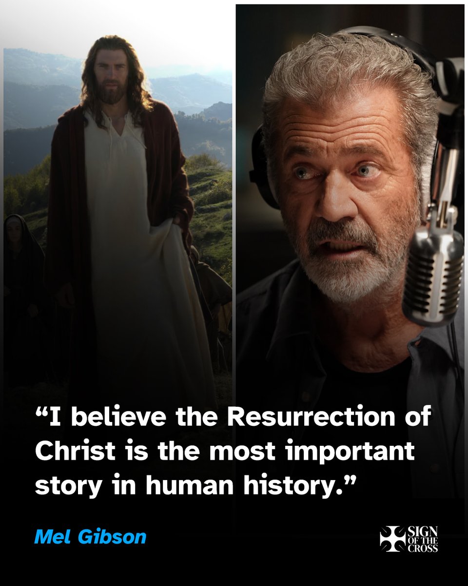 CatholicSOTC's tweet photo. Mel Gibson: "I believe the Resurrection of Christ is the most important story in human history."

https://t.co/ZfYsxFLnEz https://t.co/p2PdfLTzT8
