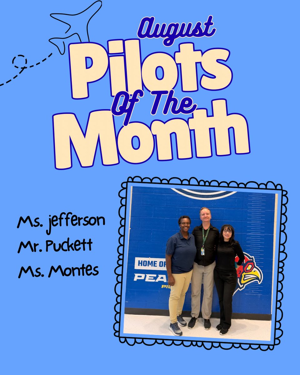 PearsonMiddle's tweet photo. Congratulations to our August Pilots of the Month! ✈️ 🍎 https://t.co/Y366VWndb8