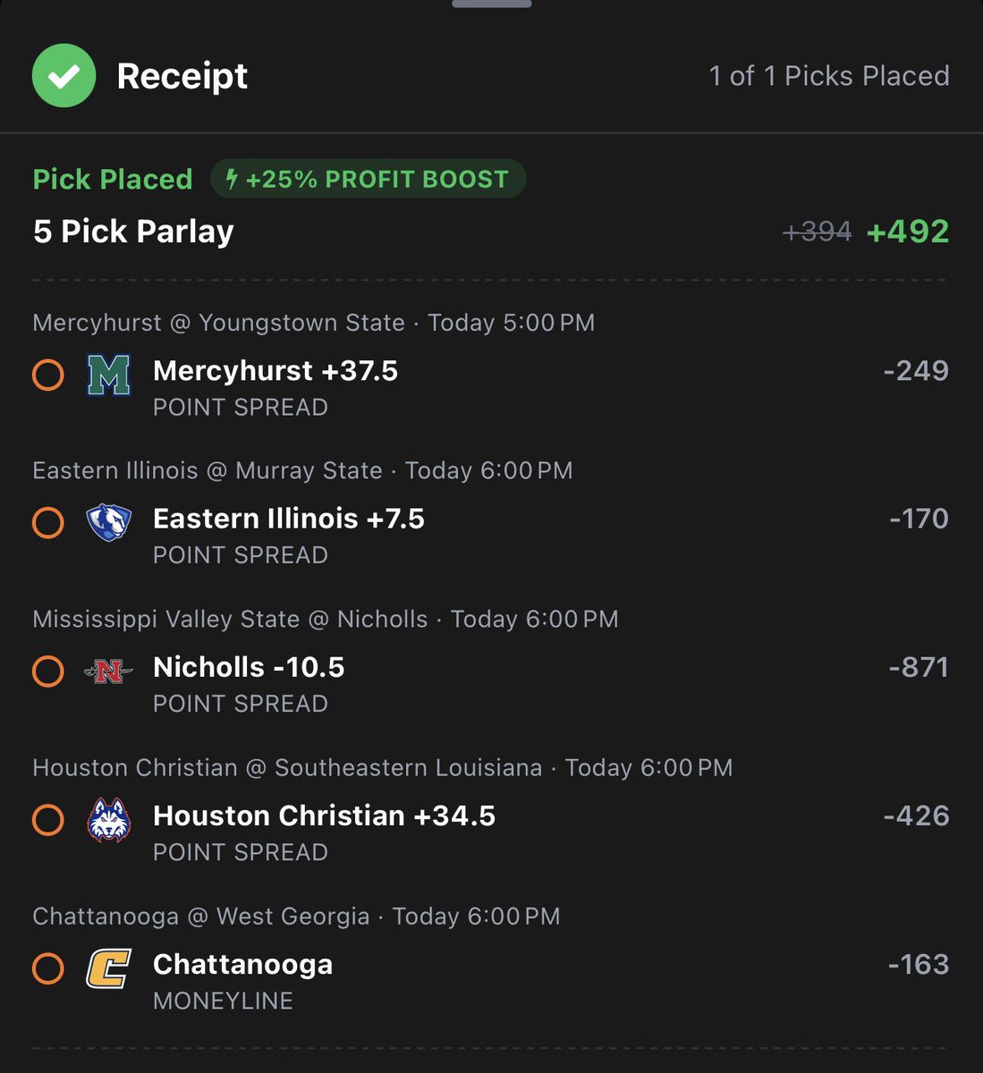 NuclearPicks99's tweet photo. Parlay #2 for CFB 🏈
#FCS #UFC #FCSChampionship https://t.co/DOhQdCIX0u