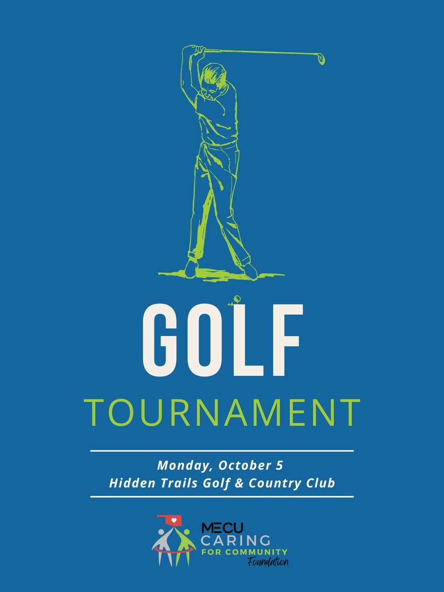 MeCU_OKC's tweet photo. The MECU Caring for Community Golf Tournament is coming up October 5 at Hidden Trails Golf &amp; Country Club, and there’s still time to join us.

Don’t wait too long to secure your spot!
https://t.co/7xoU8M7Oq5 https://t.co/nid4RlLpfg