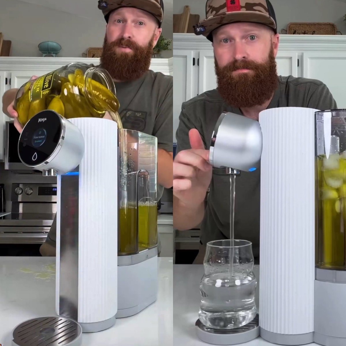 CerebrosG's tweet photo. La marca NINJA ha lanzado un sistema inteligente de filtración de agua.

En un nuevo video, un creador de contenido llamado David, depositó jugo de pepinillos y salió agua completamente transparente. Así de potente es este producto.

Filtra más de 80 contaminantes, incluido el plomo.

Con esto nunca más tendrás que volver a comprar un garrafón de agua.