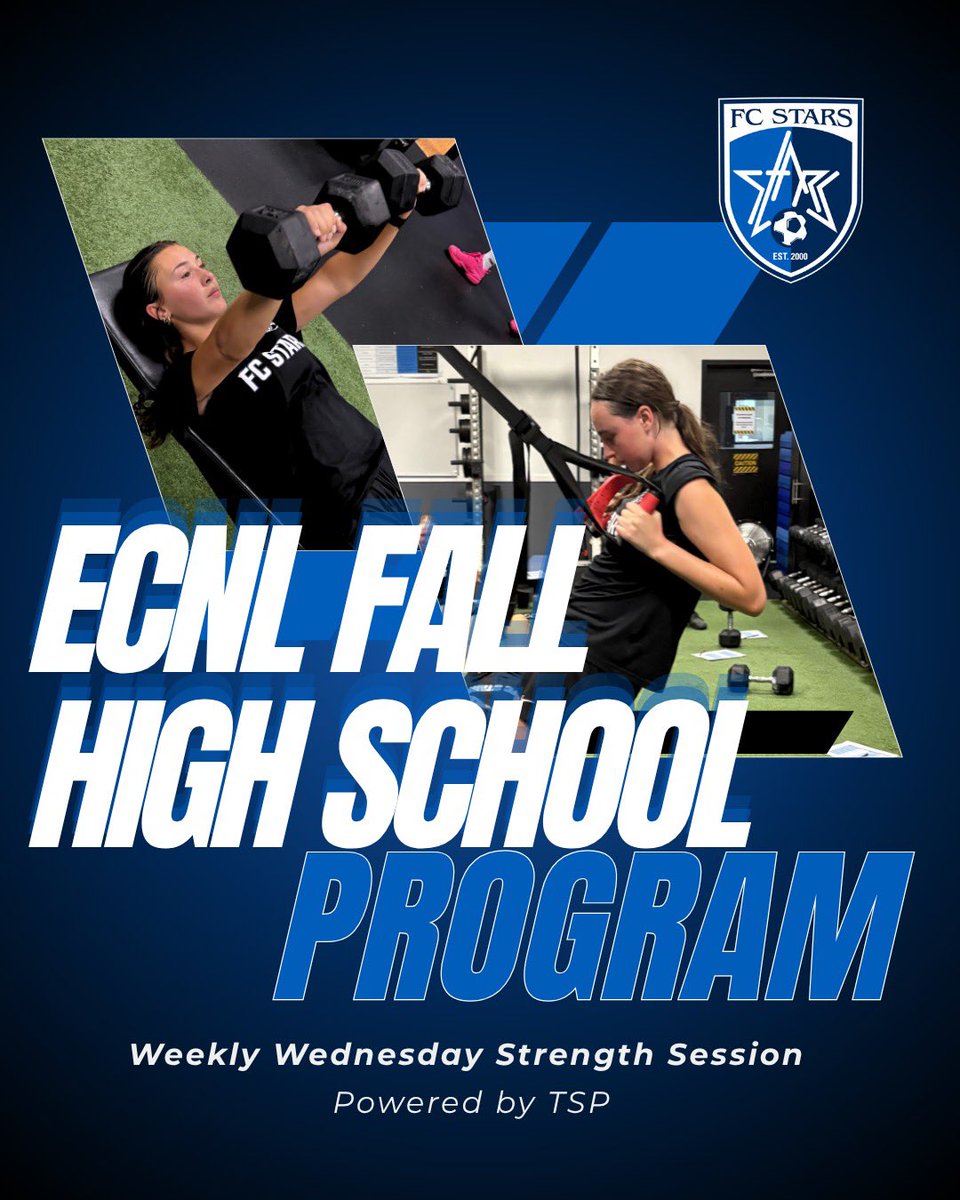starsofma's tweet photo. Putting in the work. Building for the season ahead. 💪⭐️

Our ECNL Fall High School Program continues with weekly Wednesday strength sessions, powered by TSP. 

They are in Virginia this weekend competing against U18 ECNL and GA teams. Good luck! https://t.co/3XrAzvm5uN