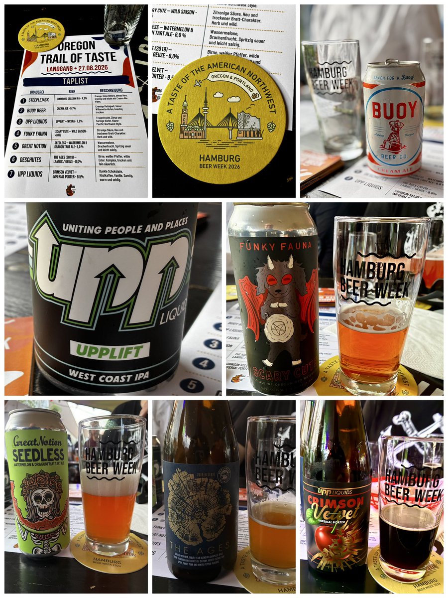 JockwasherPod's tweet photo. Großartiges Oregon Trail of Taste Travel- und Tasting Event während der @hamburg_beer_week bei @landgang_brauerei 🥰🍻@#oregoncraftbeer #craftnotcrap #beertastic #jockwasherpodcast #thegermanatmizzou https://t.co/FcE3utPKRY
