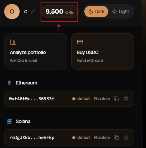 shadatofficial1's tweet photo. Check Your ~9,500 ORE Points! 

If you joined the @Ask_ORO  campaign earlier, now might be a good time to check your account

I started with the basic campaign rewards, but after completing the available activities and collecting additional points, my total is now around 9,500 ORE Points

> Completed the Ondo & Ondo Perps learning modules
> Finished the available quizzes
> Claimed the initial 5,000 ORE Points
> Shared the completion badge on X for +1,000 Points
> Continued participating in the available campaign activities
> Collected additional ORE Points along the way

>>Current total: ~9,500 ORE Points

Ask ORO is building an AI companion for DeFi, making things like swapping, staking, lending and tokenized assets easier through natural-language interactions.

>>Campaign Highlights
• $3M funding raised
• Backed by Ventures & Mapleblock
• 20M ORE Points pool
• Supports Ethereum, Solana & ZIGChain
• Integrated with Ondo Finance

🔗 Check your Points:
 https://t.co/3Ggjji6A8n

If you participated before, go check your ORE balance again

How many ORE Points are showing in your account?