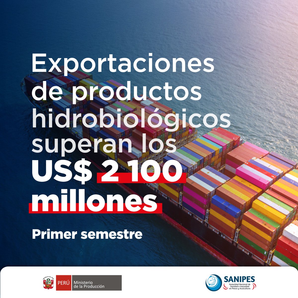 SanipesPeru's tweet photo. 📌 Durante el primer semestre de 2026, #Sanipes emitió 14 258 certificados sanitarios de exportación, respaldando el envío de 866 mil toneladas de productos pesqueros y acuícolas. 🐟🦐✔️
Conoce más en la siguiente #NotaDePrensa
🌐 https://t.co/9sjX61uPG0 https://t.co/eksaIHBRAM