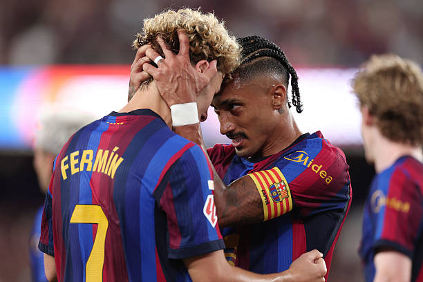 BouafifNour's tweet photo. “Who’s going to replace the goals of Lewandowski and Ferran since we didn’t replace them?”

Well, maybe these two have some crazy goalscoring numbers packed for us this season 👀🔥 https://t.co/rSSAOSrnC6