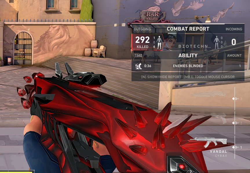 iamy0ri's tweet photo. Ayo @VALORANT @RiotSupport i noticed when you slide with neon the combat report tells you u blinded the enemy even though i used slide.

Dont mind the damage lol https://t.co/47tntHq7xj