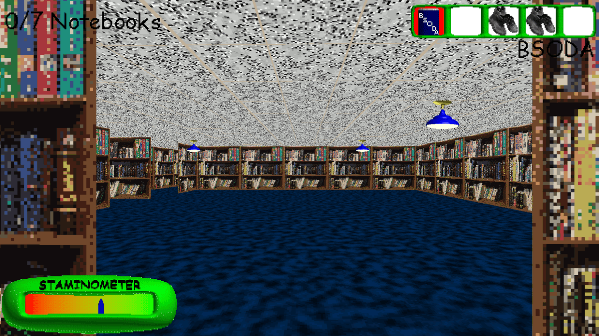 ClassicEraBaldi's tweet photo. The library in Baldi's Basics Plus prior to V0.4. https://t.co/byhwnImSBX