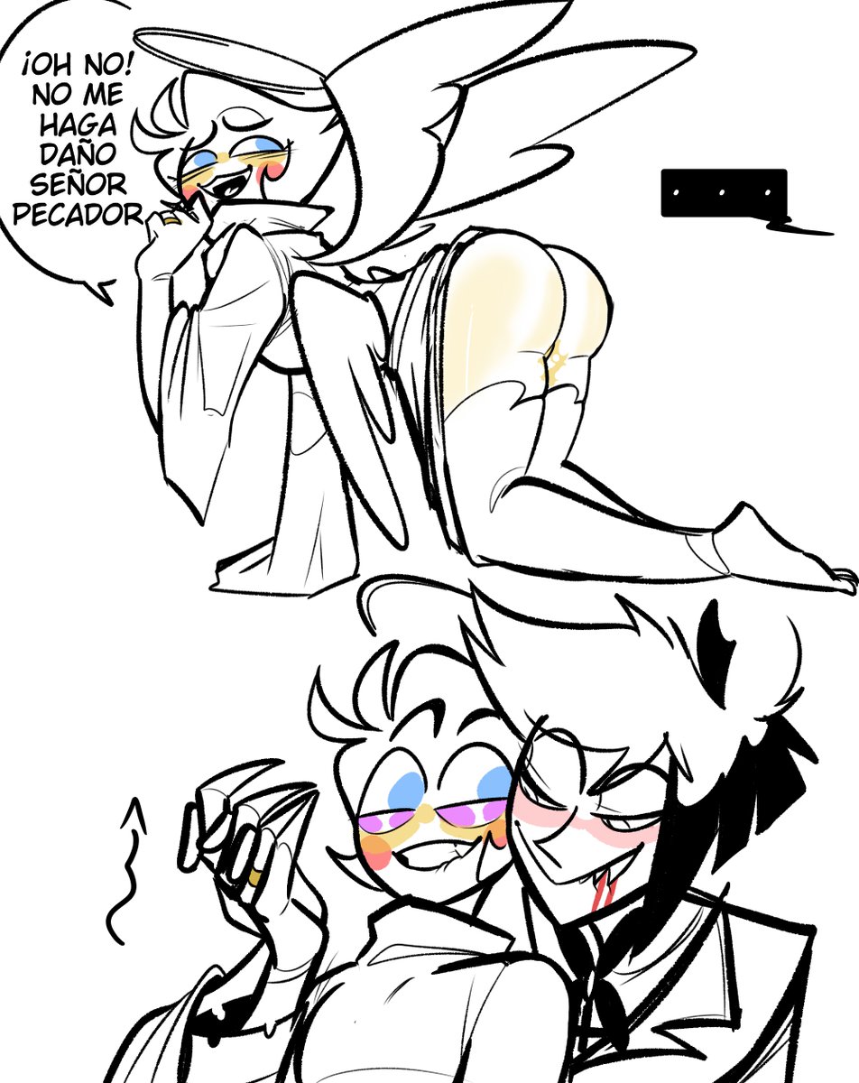 FreshHngki's tweet photo. Esposos teniendo juegos de rol~ 
#radioapplehazbinhotel https://t.co/7pUyG5macY