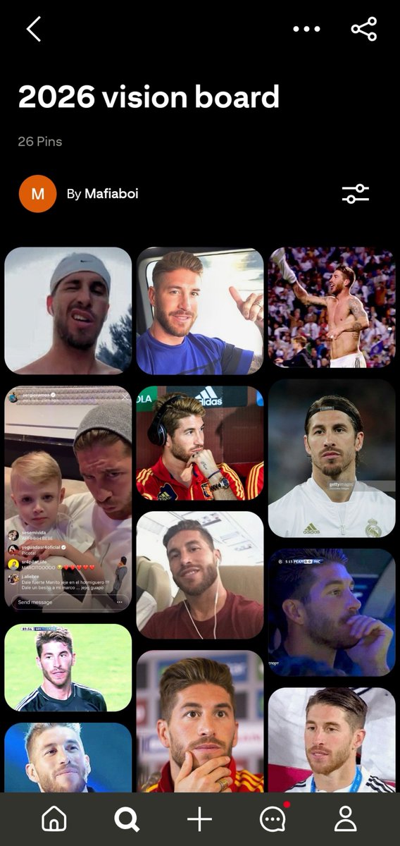 starboyljn's tweet photo. Someone made a 2026 vision board on Pinterest and it's all pics of Sergio... they were so real for that https://t.co/NTF7TgE21x