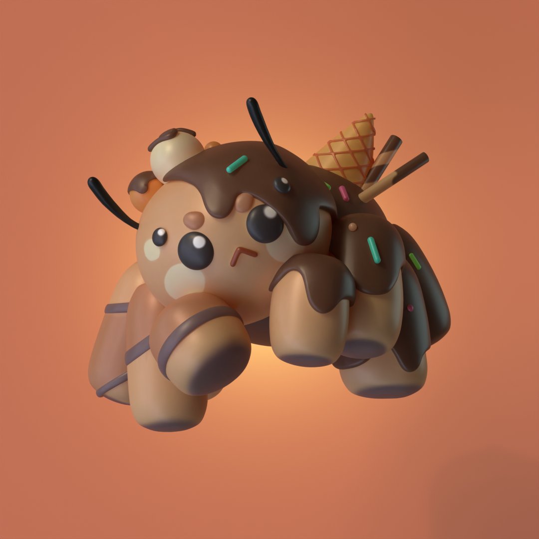 1enrice's tweet photo. Sweetie the Jumping Spider #request #3dart https://t.co/9wcJPbRd1W