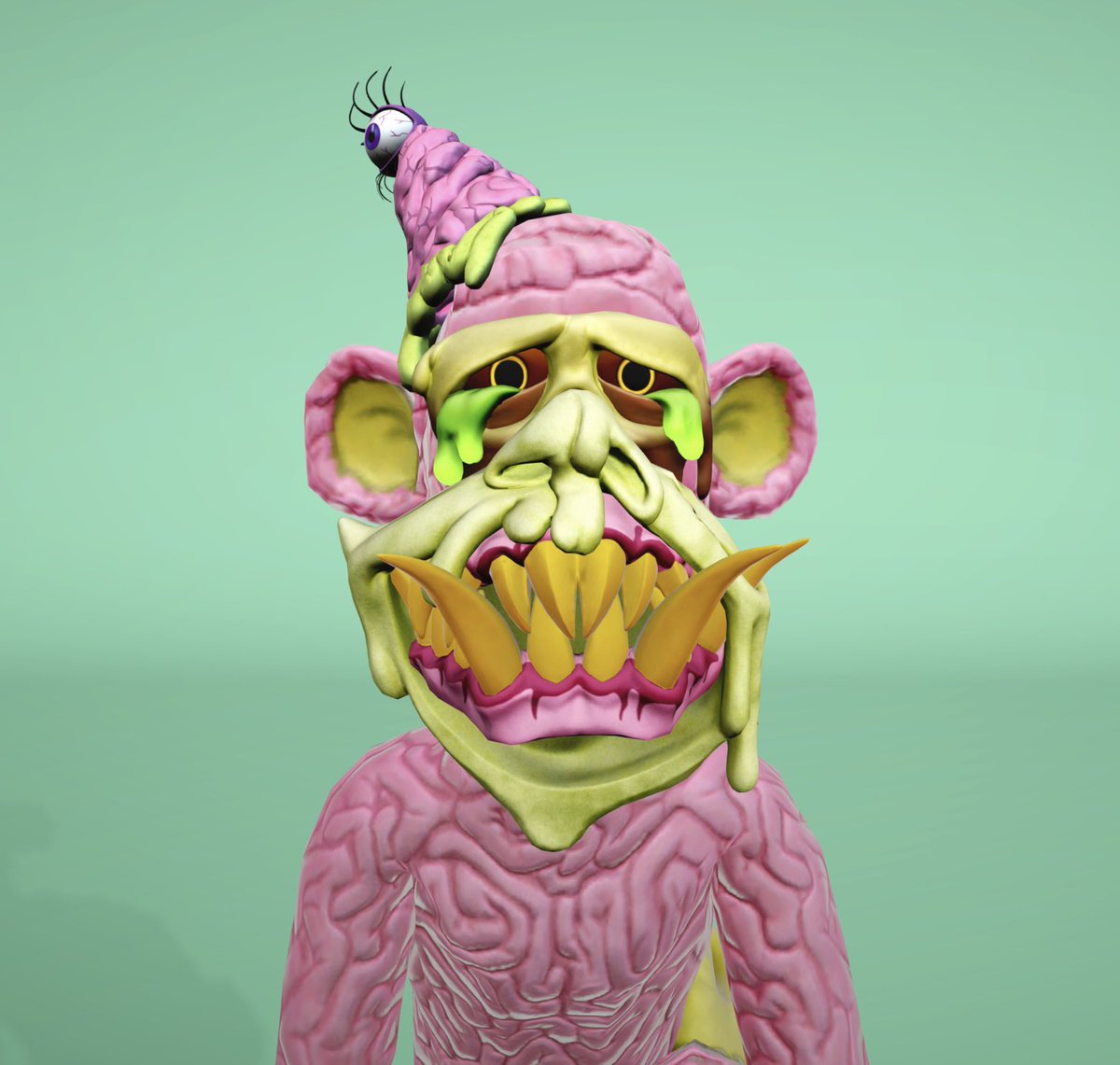 Fininati's tweet photo. 3d Mutant Ape traits are insane https://t.co/OhXMsQz8KS
