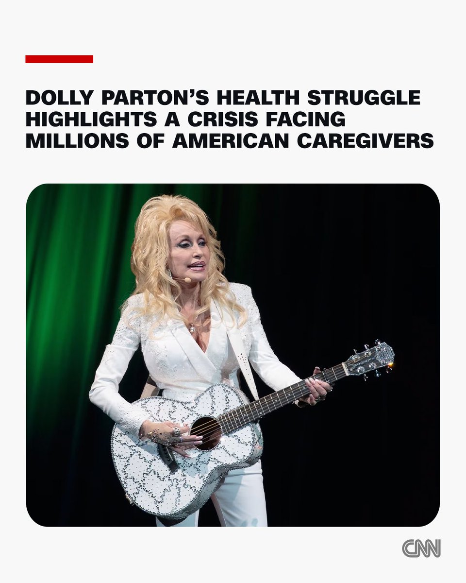 CNN's tweet photo. Last October, Dolly Parton gave her fans a health update.

In a video entitled "I ain't dead yet!," the singer explained: "Back when my husband Carl was sick, that was a long time, and then he passed, I didn't take care of myself, so I let a lot of things go that I should have been taking care of."

While that video update 10 months ago may have felt like a small detail in the life of one of America's most beloved musicians, it gives voice to a big problem immediately recognized by many of America's 63 million caregivers.

When you care for someone else, it is all too easy to neglect to care for yourself. https://t.co/JvuAjvEKMa