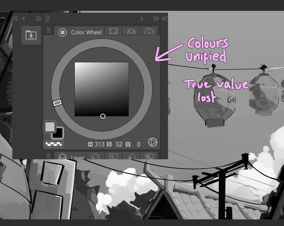 _petrichoir's tweet photo. the only art tip i have to share when it comes to digital painting is to never ever check your values by desaturating your art https://t.co/QneRigLpyz
