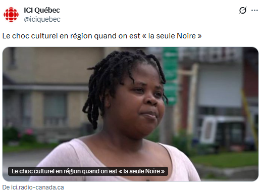 leodupireqc's tweet photo. Imaginez un instant une Québécoise qui immigre dans une petite ville du Cameroun et se plaint aux médias de subir un choc culturel car elle est « la seule Blanche »... https://t.co/bGrdo3eCf6