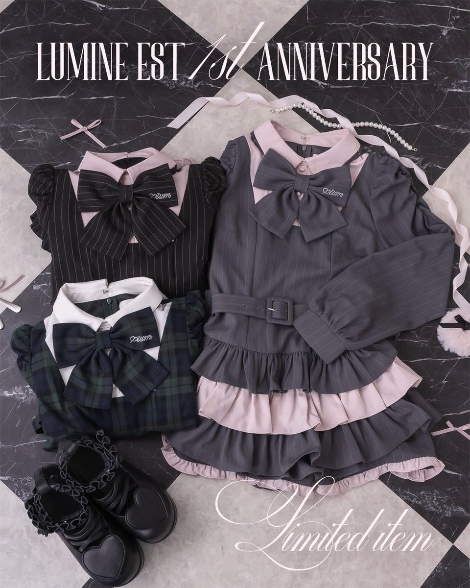 pium__official's tweet photo. ＼ルミネエスト新宿店 1st Anniversary Limited item🎀／

♡リボンタイ付きバイカラーティアードセットアップ
¥14,000（税込）

LUMINE EST 新宿店 : 9/11(金)〜
web：coming soon...

詳細はInstagramをご覧ください🐇
https://t.co/mgvinOX6i2 https://t.co/zaUT0M15L7
