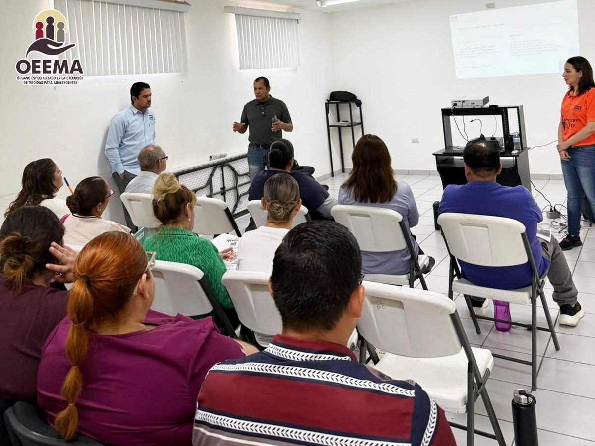 OeemaCia's tweet photo. El Centro de Internamiento de Adolescentes concluyó con una jornada de temas programados por la CEDH, dirigida al personal administrativo y operativo del Centro, todo esto con el objetivo de fortalecer las competencias técnicas, jurídicas y operativas del personal adscrito al CIA https://t.co/u75TEt4moy