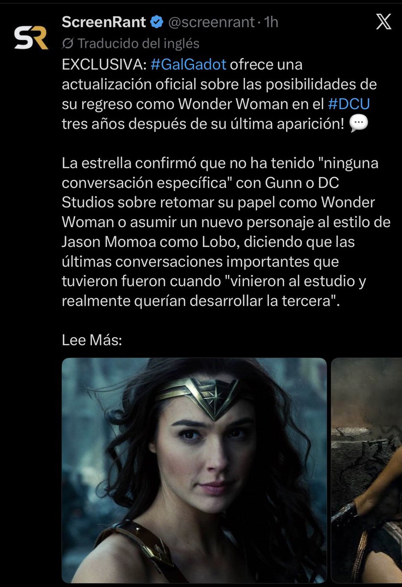 valiado69's tweet photo. Desearle lo mejor a Gal Gadot implica necesariamente el mantenerse alejada de James Gunn. 

El DCU no parirá una película como #WonderWoman ni en sueños. Y para muestra su #Supergirl https://t.co/LFvdmUFi13