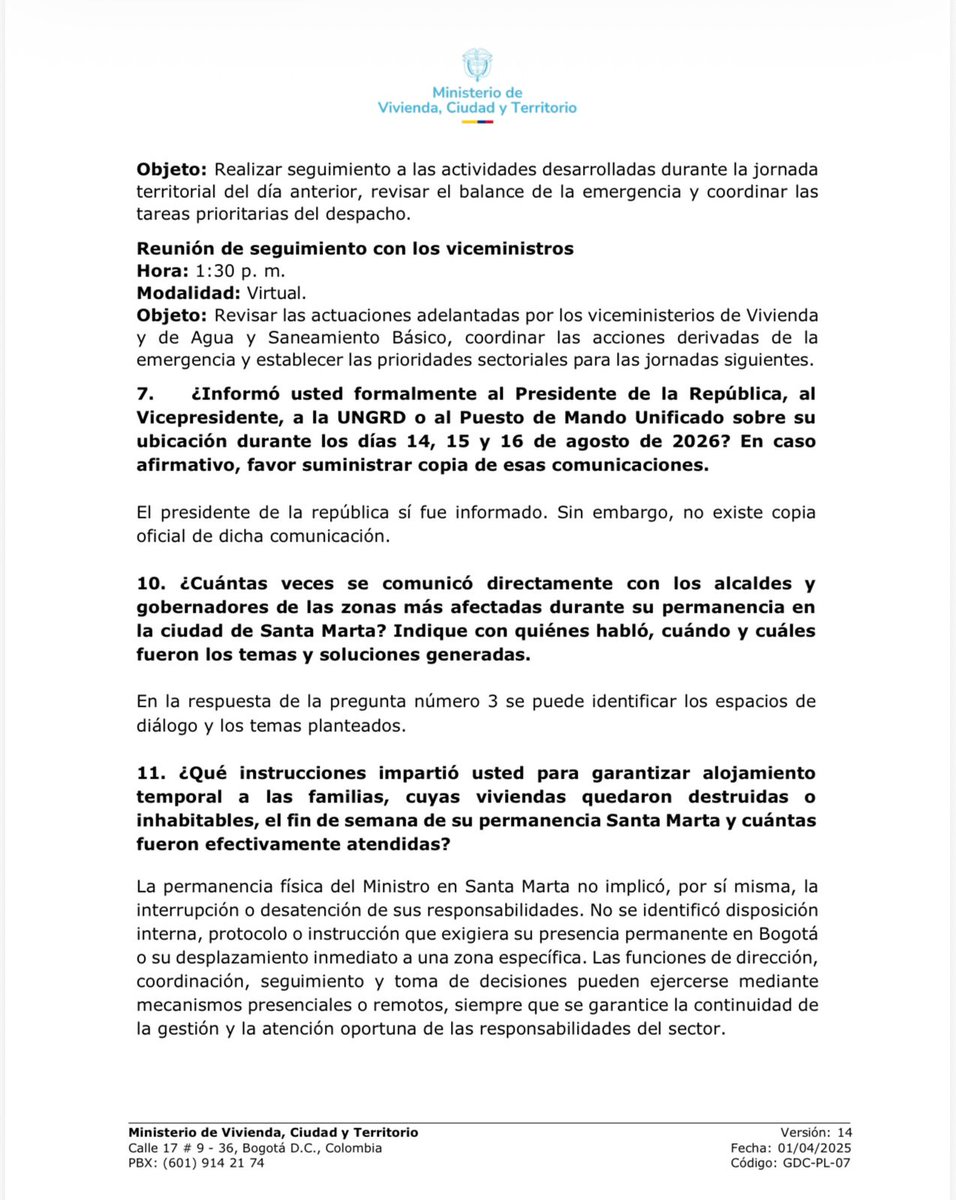 UltimaHoraCR's tweet photo. #Política | Se conocen detalles del viaje del ministro de Vivienda, Jaime Andrés Beltrán, a Santa Marta: su estadía duró 3 días y el presidente De la Espriella “sí fue informado”. Adicionalmente, justificó en su agenda de trabajo una reunión virtual de una hora con sus viceministros para abordar la emergencia por el terremoto.

Vía @laurad_duarte
https://t.co/v2vIVVHFXe