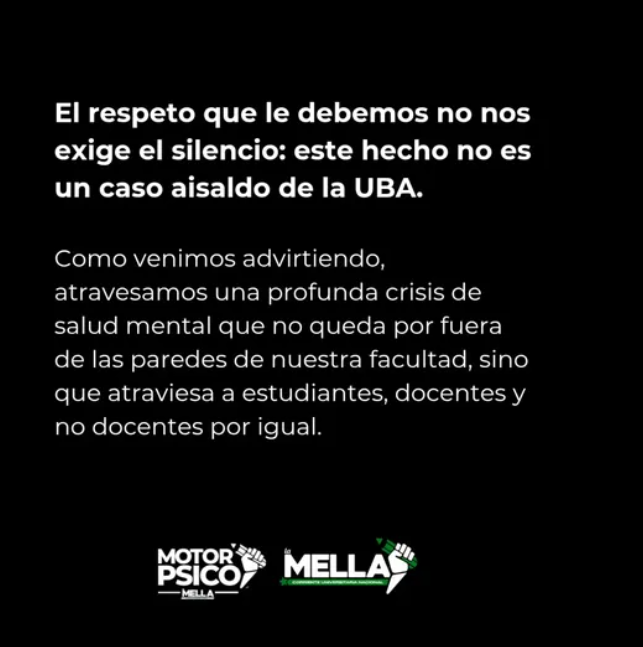 KalinaAnnGG's tweet photo. Un estudiante de la UBA se quitó la vida y los zurdos salieron automáticamente a hacer política con la tragedia. Son unos mercenarios sin escrúpulos. https://t.co/yLy69Ig8SG