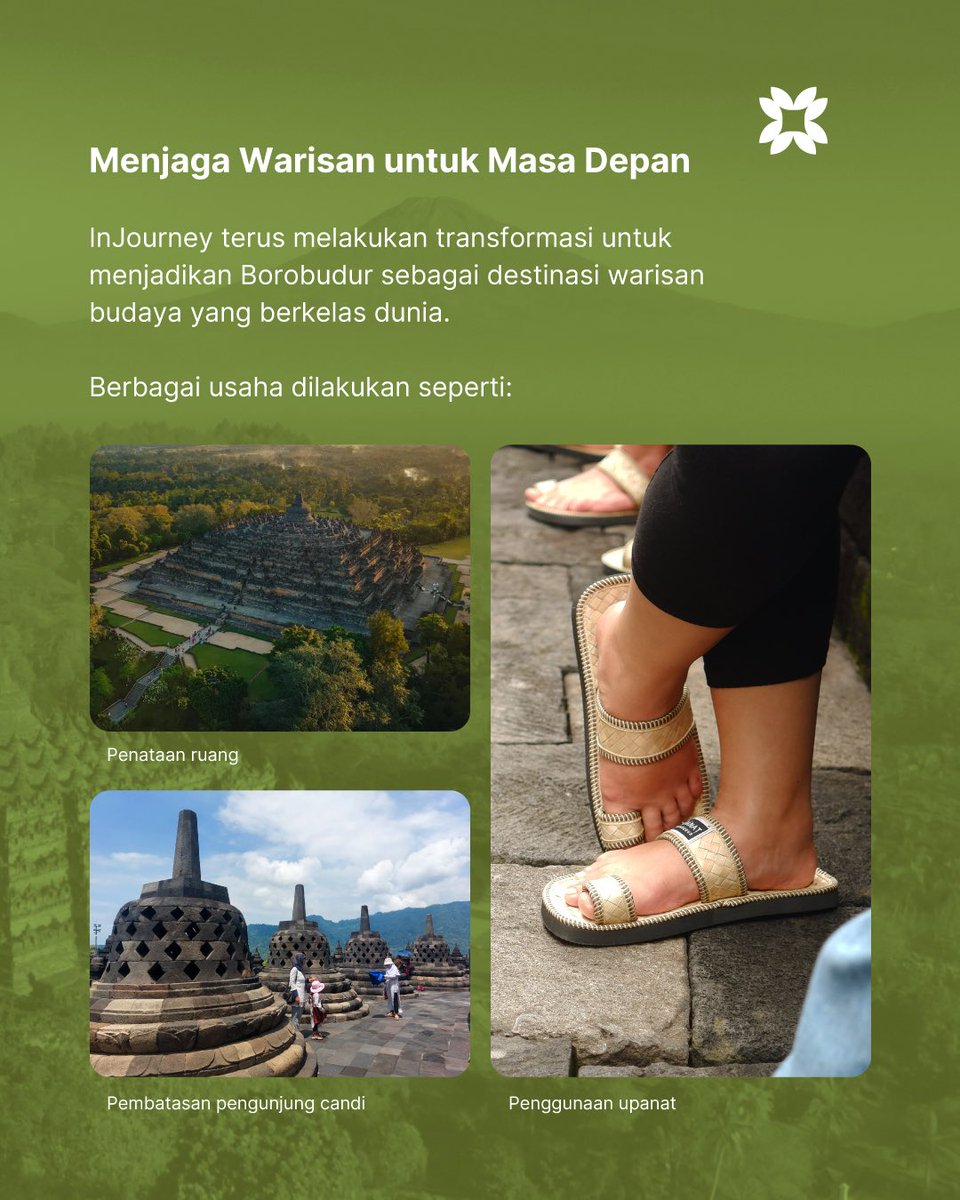 injourneyID's tweet photo. Sebagai monumen Buddha ikonis, UNESCO telah menetapkan Candi Borobudur sebagai Situs Warisan Dunia sejak 1991. Hingga kini, berbagai transformasi telah dilakukan di Borobudur agar ia tetap lestari hingga masa mendatang. ✨ https://t.co/b1MIuLXvGp