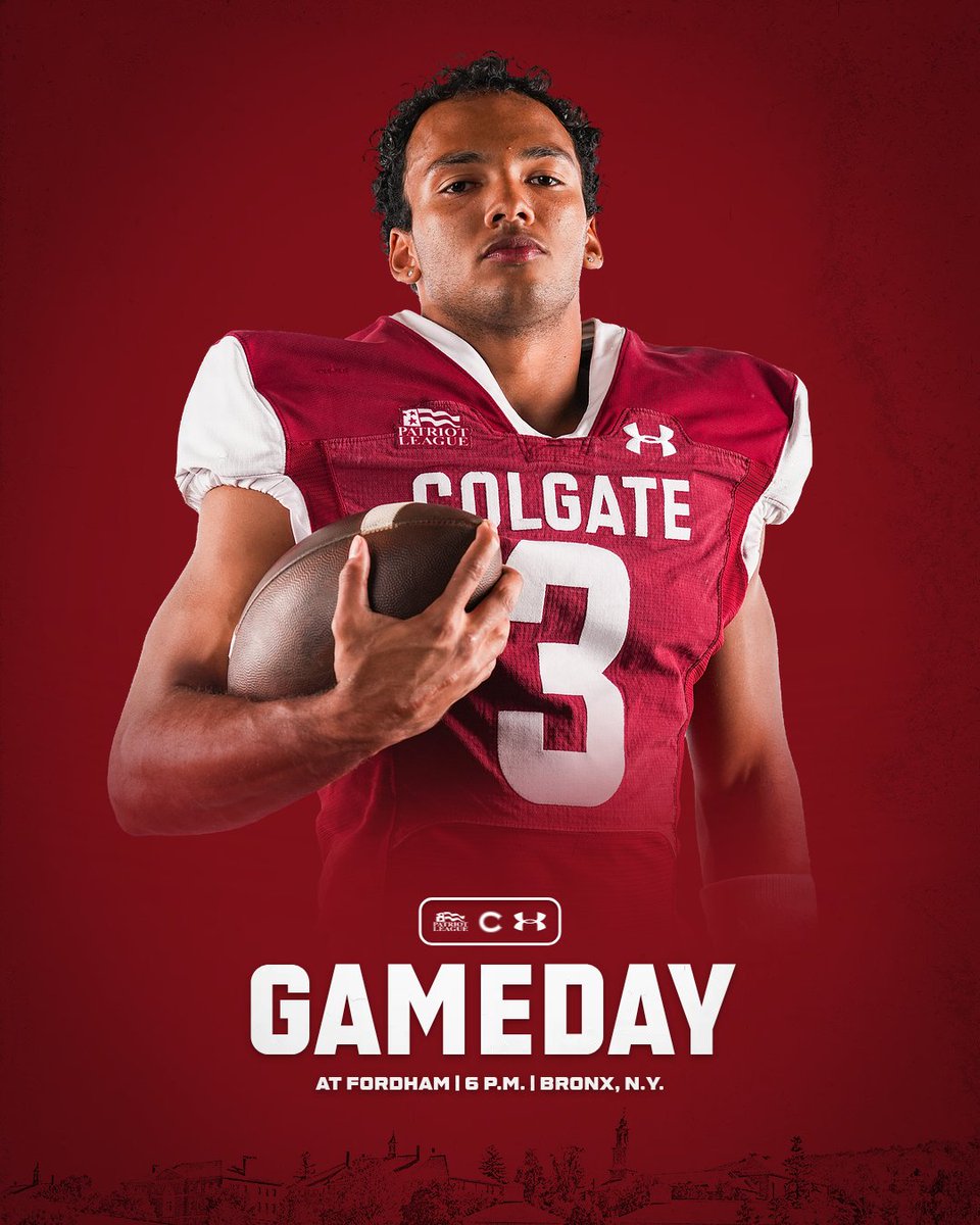ColgateFB's tweet photo. 𝐓𝐮𝐫𝐧 𝐨𝐧 𝐭𝐡𝐞 𝐥𝐢𝐠𝐡𝐭𝐬 💡

🆚 » Fordham
🕕 » 6 PM
📍 » Bronx, N.Y.
📺 » https://t.co/5zDcD9lUHM
📊 » https://t.co/CZI1meaQt6

#GoGate | #DrawTheLine https://t.co/MHHHauF4Q9