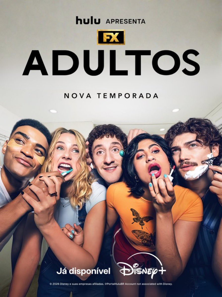 tracklist's tweet photo. BORA MARATONAR! A 2ª temporada de “Adultos” já está disponível no Disney+ 🏠 https://t.co/gieVyU9cyw