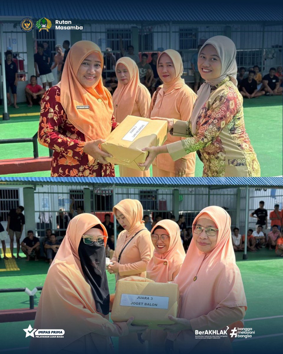 Rutan_Masamba's tweet photo. Keringat Terbayar, Juara Bersinar! Penyerahan Hadiah Lomba Semarak HUT RI Ke-81 di Rutan Masamba

Semarak peringatan HUT Kemerdekaan RI Ke-81 di Rutan Kelas IIB Masamba semakin lengkap dengan penyerahan hadiah kepada para pemenang berbagai perlombaan. https://t.co/XijOPXAILI