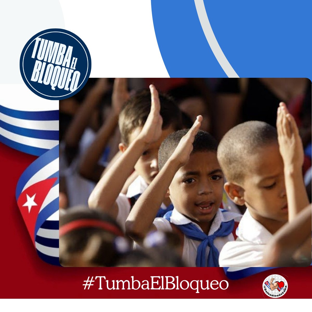 DefendiendoCuba's tweet photo. En #Cuba los niños desde su nacimiento, reciben atención médica sin costo, con programas de vacunación completos y una educación, que es accesible para todos, desde la primera infancia. 👇

‼️Esas conquistas las estamos defendiendo‼️

#CubaNoEsUnaAmenaza 
#DefendiendoCuba🇨🇺💪❤️ https://t.co/8OQgqU59lk