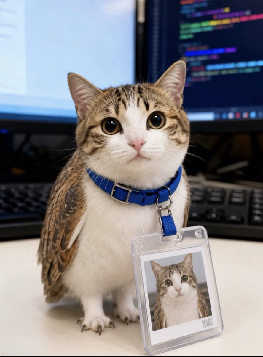 Keilifa_'s tweet photo. Meowl has to clock in just the same as you 😢 https://t.co/wILhW9GuMF