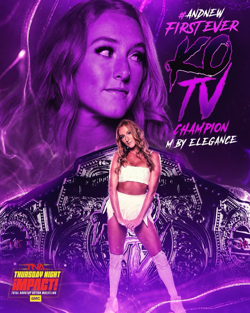 BIMSProudctions's tweet photo. Congratulations @justmaggielee your moment begins now with an elegance 

#andnew #tna #tnaimpact #thursdaynightelegance https://t.co/VpCN3goWIo