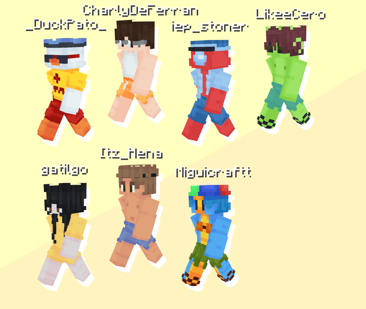 PatoZiggy30980's tweet photo. Con mi amiguito @CapibaraUy39871 hicimos skins de tematica de verano para nuestros amiguitos en los #thespaingames5
aqui las que hice yo https://t.co/DQahvperrJ