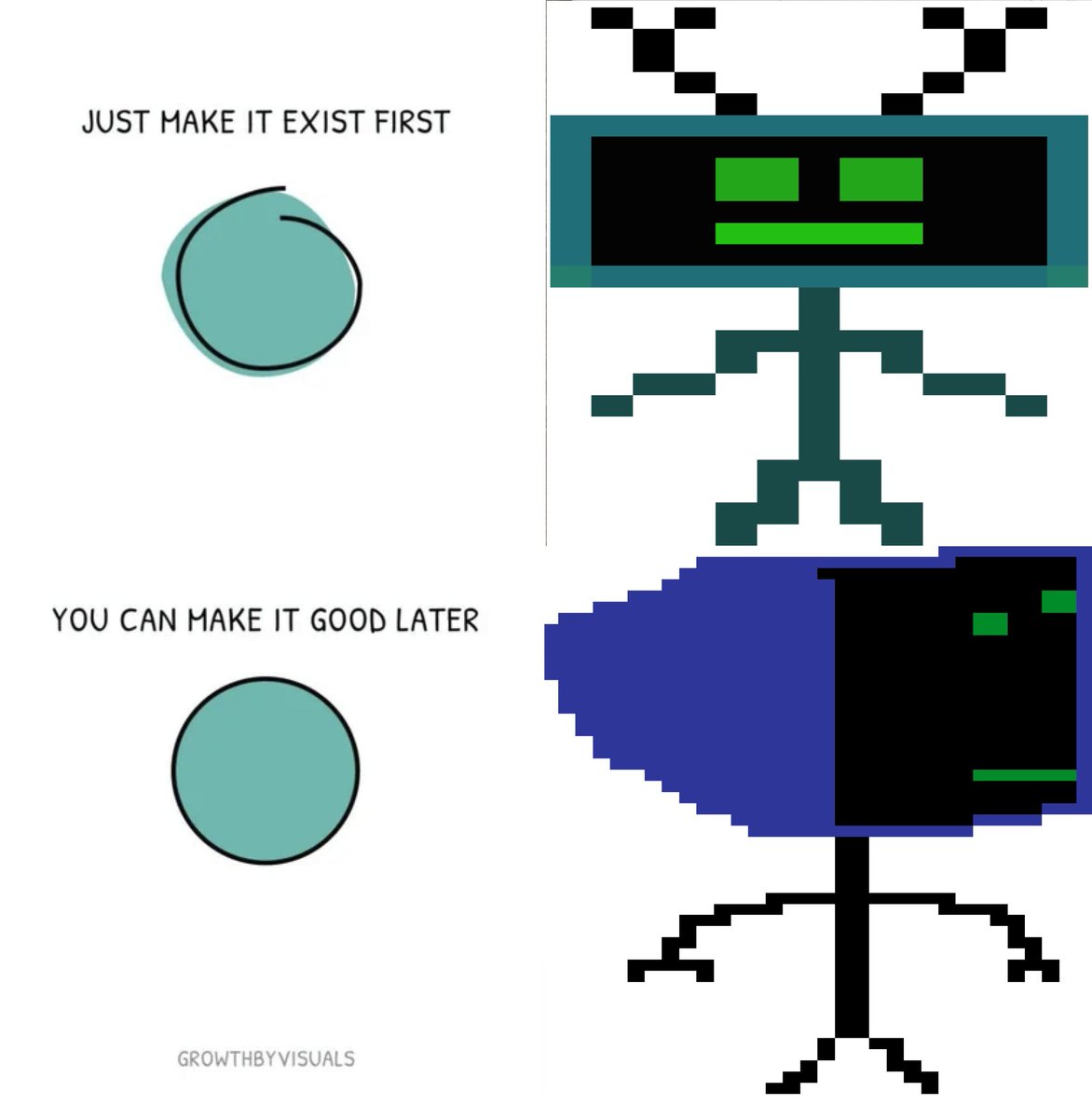 EnriqueLeon_Dev's tweet photo. Just make it exist first, you can make it good later!💿
#RoboHead #indiegames https://t.co/IQhhz8bjDO
