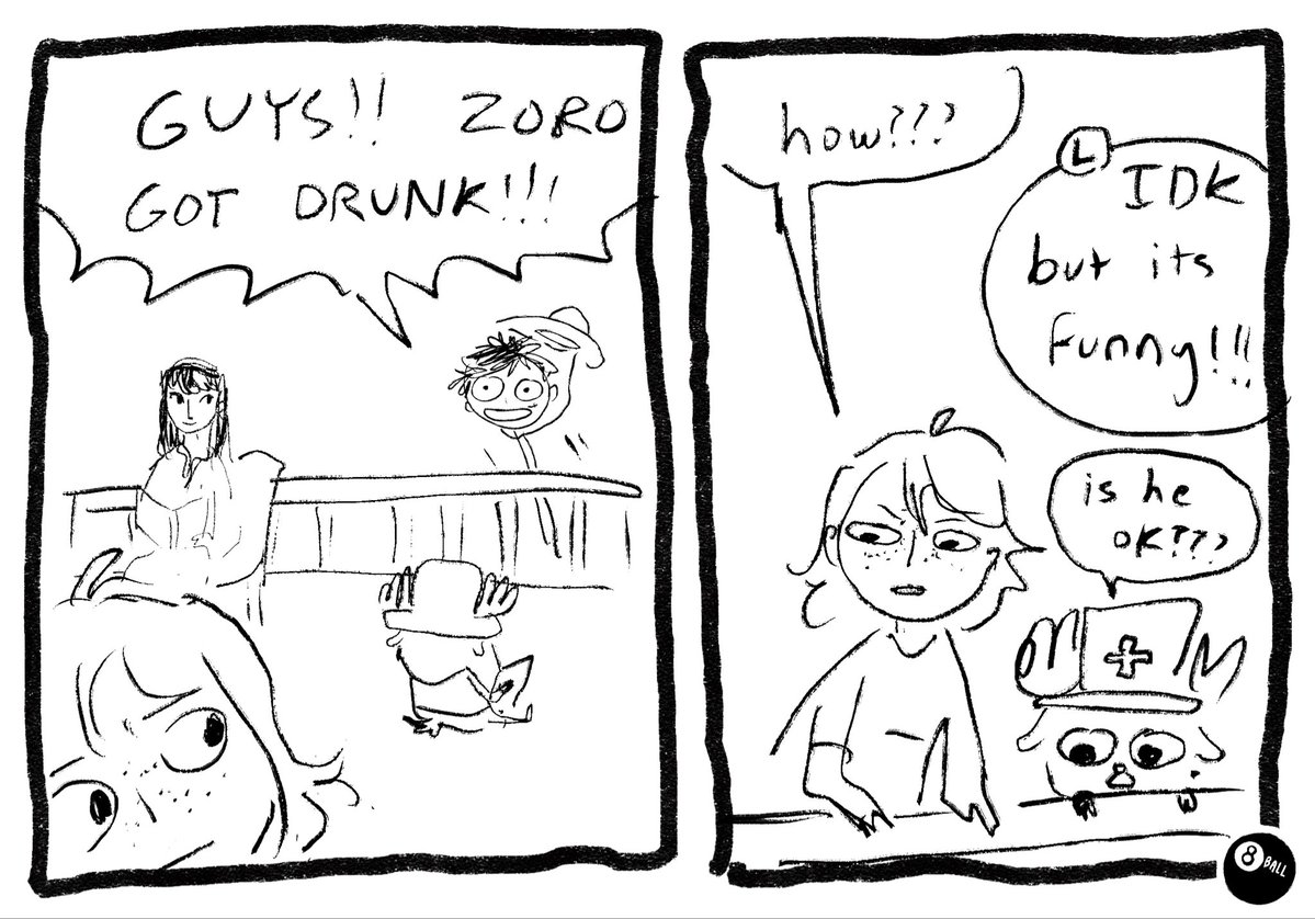 8balldoodles's tweet photo. Drunk Zoro 1/2 https://t.co/YyzZr0oF3r