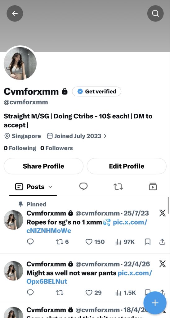 cvmforxmmz's tweet photo. Used to be @cvmforxmm got sussed at 2.3k😔 Looking for old chats and returning to trib/lewd your fav xmms all over again, RIP past content💔 https://t.co/IK817UHVIe