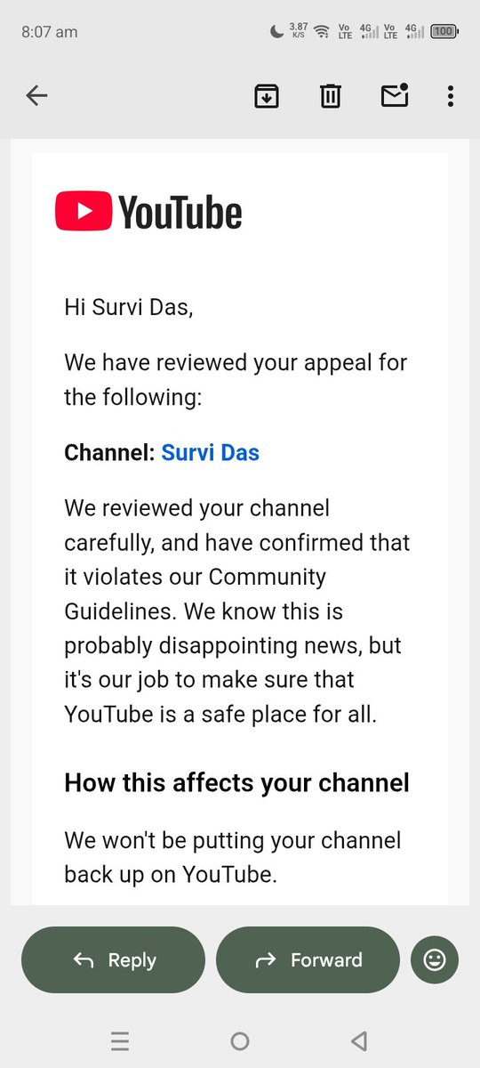 bseb_info's tweet photo. @TeamYouTube My channel was terminated due to a false positive Circumvention Policy flag. My appeal was rejected by automated review. All my content was 100% original dance Shorts. Please have a human reviewer look into this.
Channel Email: survijais01@gmail.com
@YouTubeIndia https://t.co/UTSKFHMGNK