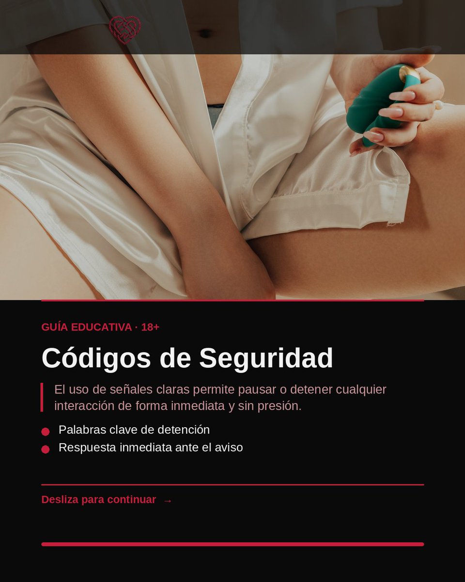 BDSMcomunidad's tweet photo. 18+ Los límites claros y explícitos construyen espacios seguros de confianza entre adultos. Revisa la guía en https://t.co/2Jy9cEov50 https://t.co/ezCzcWHGA0