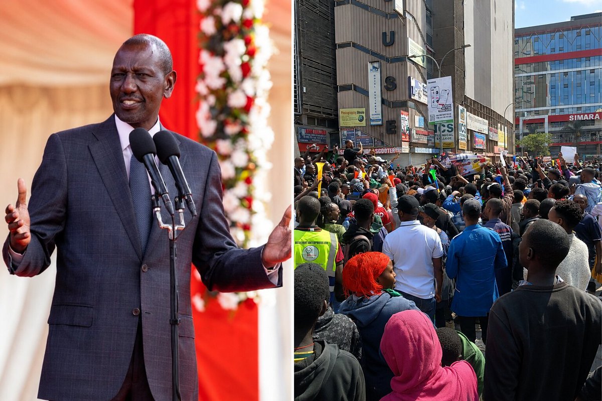 sholard_mancity's tweet photo. The same traders who said Gen Z protests were “killing business” are in Nairobi CBD today, shutting shops.

KRA hiked the customs floor on a shared 40ft container from Sh2.5M to Sh3.2M. That’s Sh700,000 extra. 28% overnight.

A container that used to sell in a week is now sitting for six months because Kenyans have no money. Food is up 9%, transport is up 15.6%, and Ruto’s government found another way to tax you without calling it a tax.

They wanted order when the youth were in the streets. Order arrived. The bill arrived with it.

Nobody is immune. Not Gen Z. Not Gikomba. Not you.