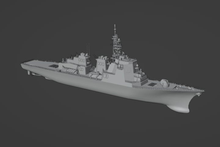 3DCG_mylife's tweet photo. [WIP6: High Poly Kongo-class Aegis Destroyer🇯🇵]

I’ve finally finished modeling the Kongo-class Aegis destroyer. I’m very happy that I was able to complete it in just six days, right before the start of the college semester on September 1. Now all that’s left is the texturing.

#Kongo #JMSDF #Japan #WIP #Blender #b3d #Military #Warship #3dassetsplease #3dasset #Highpoly #3Dwork #こんごう #護衛艦 #海上自衛隊 #イージス艦 #イージス護衛艦