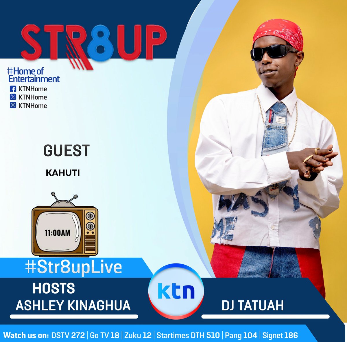 ktnhome_'s tweet photo. If it's a Saraday, its time for #Str8upLive & the tag team will be up at the CBDπ―π₯ππ€
@ashleykinaghua, @djtatuah @ksankenya @_trickstar_visuals
And that's not all! Our line up is super-lit: @mrlenny254 @.ronoo @ilaniamusic @kahuti
#DanceToTheBeat #LiveShow #music
Producer @wainainasam @fanta