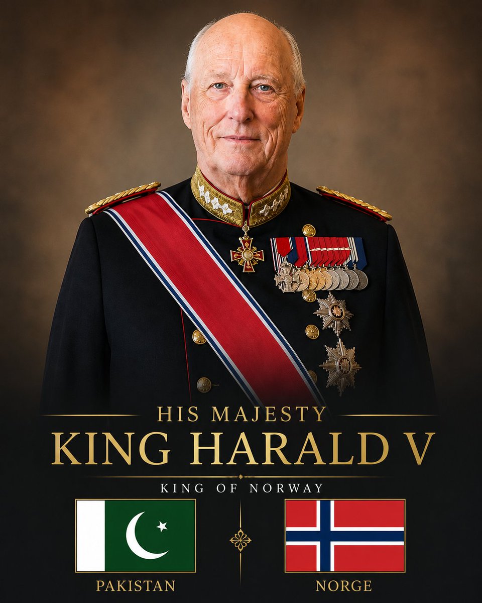 PakinNorway's tweet photo. The Embassy of🇵🇰expresses its deepest condolences on the passing of His Majesty King Harald V. Our thoughts and🤲are with the Royal Family and the people of🇳🇴. At this time of national mourning, Pakistan stands in solidarity with our Norwegian friends.
@NorwayMFA @ForeignOfficePk https://t.co/8EhiaouYjs