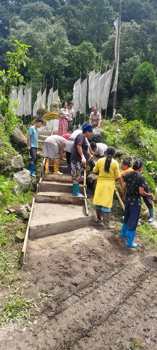 MoRD_GoI's tweet photo. Under VB - G RAM G, an access pathway construction work is in progress at Gaikhana Ward of Kabi Rongpa Gram Panchayat in Kabi Tingda Block, Mangan District. 

With active participation from the local community, the initiative is strengthening rural infrastructure and improving connectivity for residents.

#MoRD #Sikkim #VBGRAMG #ViksitBharat_GRAMG #MoRD #RuralEmployment #GRAMG #125days_RozgarKiNayiGuarantee #125daysGuarantee_G_RAM_G #ViksitBharat_G_RAM_G #SchemesofRD #VB_GRAMG

@ChouhanShivraj @OfficeofSSC @kamleshpassi67 @PemmasaniOnX @PIB_India @MIB_India @kansalrohit69 @AgriGoI @mygovindia @airnewsalerts @PMOIndia @Narendramodi @DDNational