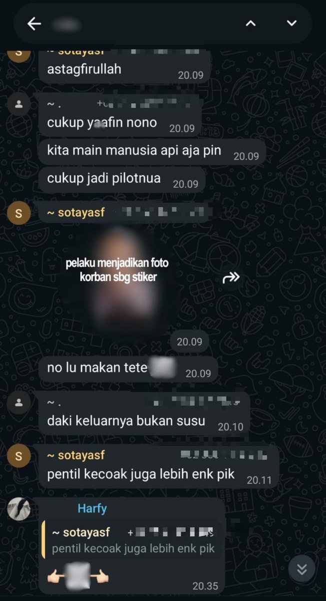 lanaspacesohsc's tweet photo. dan kalian tau?? ternyata korban dari mereka bukan cuma temen aku doang, bahkan teman seangkatan mereka pun juga jadi korban ks di grup tsb yang ketauan hanya 2 korban tapi kita gak tau ada berapa banyak korban yang mereka lecehkan di grup tsb. https://t.co/Um8N8fnXD4