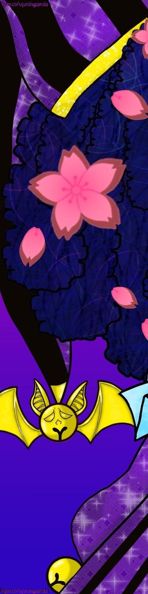 SquishyPandaArt's tweet photo. Please appreciate all the detail I put into this 🌸💜🦇💙✨ #artistsoftwitter #vgenartist https://t.co/EDCEtguLNr
