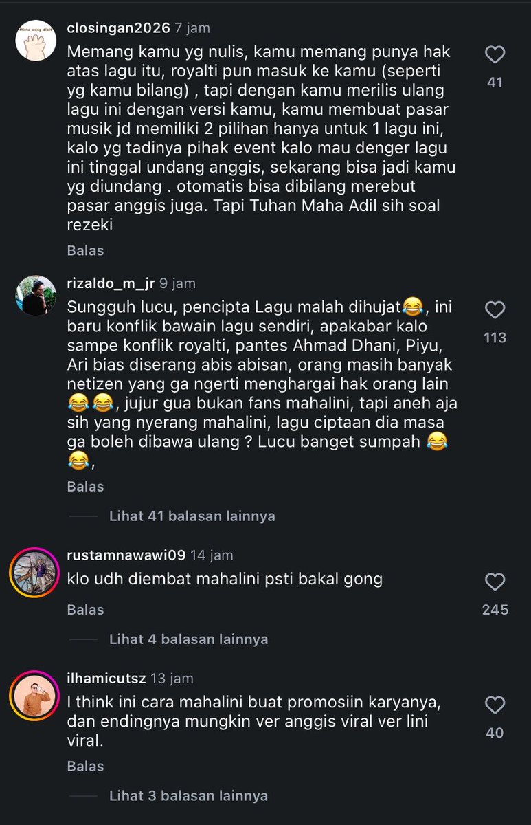 jstrkscnd's tweet photo. Mahalini dihujat abis-abisan setelah rilis lagu “Percuma” ciptaannya sendiri yang sebelumnya udah pernah viral dibawain Anggis &amp; Betrand di bulan Juni 2025 lalu. Kalian lebih suka versi siapa? https://t.co/79bbbbpgOb